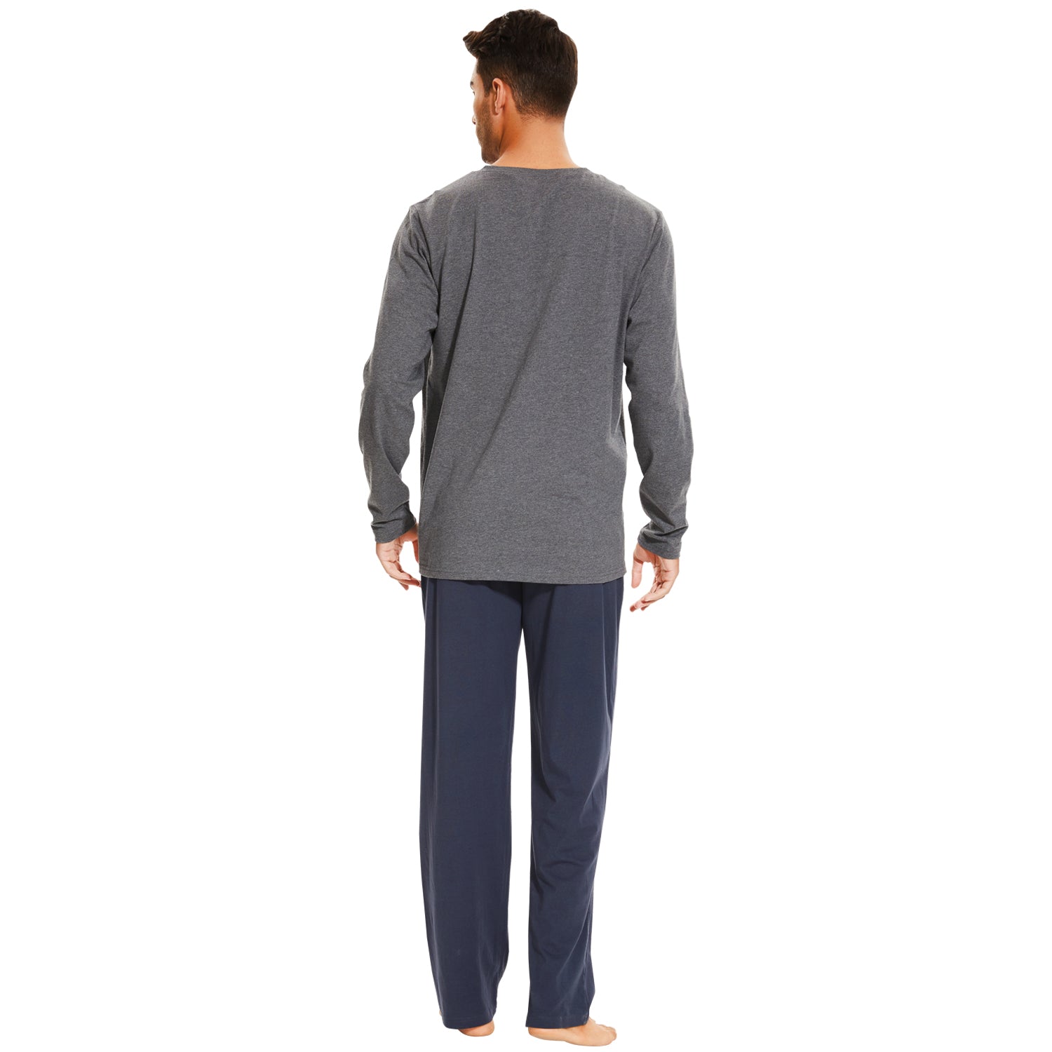 Mnamo Men’s Henley 100% Cotton Pajama Set