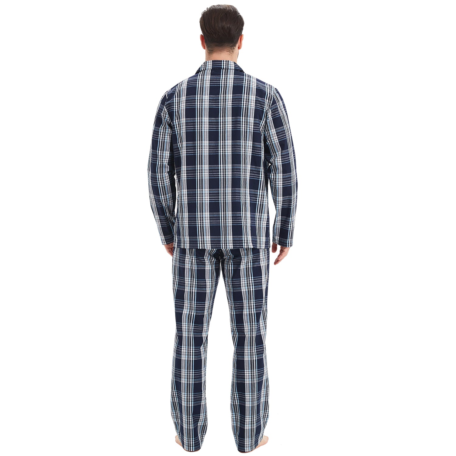 Mnamo Men’s Plaid Cotton Pajama Set