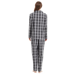 Lightweight Plaid Women's Pajama Set Pure Cotton