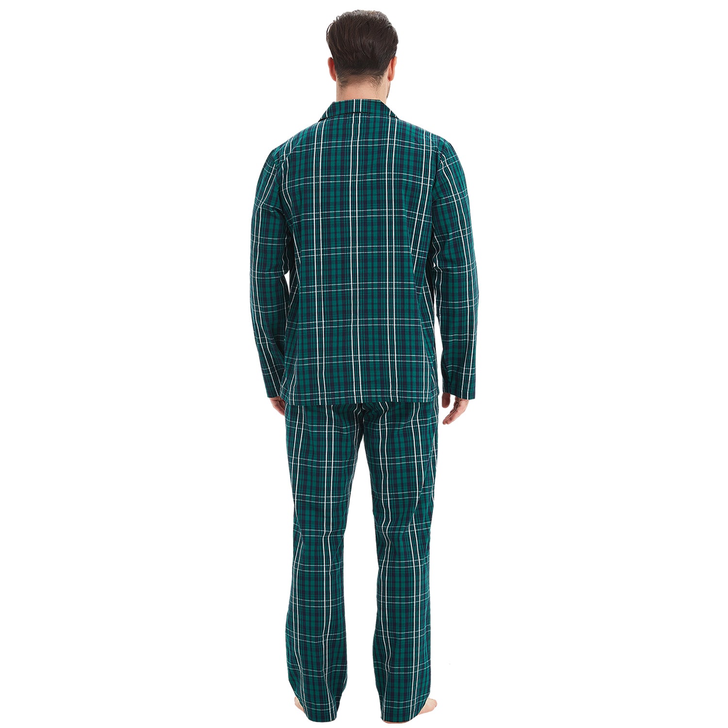 Mnamo Men’s Plaid Cotton Pajama Set