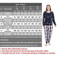 Lightweight Plaid Women's Pajama Set Joggers Pure Cotton