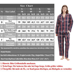 Lightweight Plaid Women's Pajama Set Pure Cotton