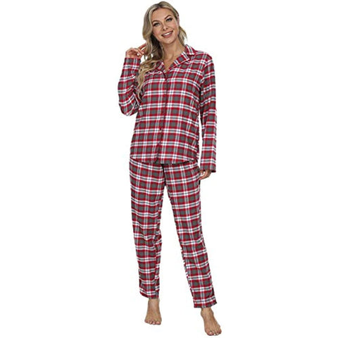 Mnemo 100% Pure Cotton Ladies' Flannel Pajamas