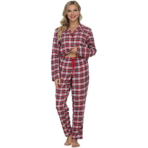 Mnemo 100% Pure Cotton Ladies' Flannel Pajamas